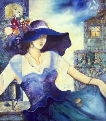 woman in green 24x20